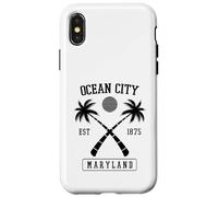 Créé en 1875 Ocean City Maryland Retro Palm Tree Coque pour iPhone X/XS
