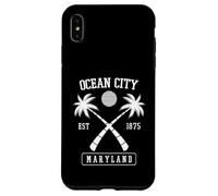Créé en 1875 Ocean City Maryland Retro Palm Tree Coque pour iPhone XS Max