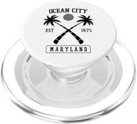 Créé en 1875 Ocean City Maryland Retro Palm Tree PopSockets PopGrip pour MagSafe