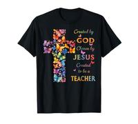 Créé par Dieu appelé à enseigner la croix papillon chrétienne T-Shirt