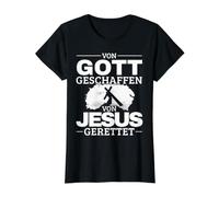 Créé par Dieu par Jésus, sauvé Christ Jésus. T-Shirt Graphique avec Valeur