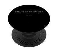 Créé par la Croix créatrice - Foi chrétienne Minimaliste PopSockets PopGrip Adhésif