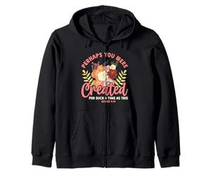 Créé pour Un Moment tel Que Cette Esther 4:14 Christian Floral Sweat à Capuche