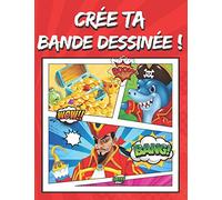 Crée ta bande dessinée !: 100 planches à remplir - BD vierge pour adultes, ados et enfants - Version pirate