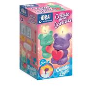 Clementoni Kit bougies Idea Create Your Candles Bear – 2 bougies ourson, 8 ans, Fabriqué en Italie