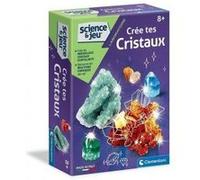 Cree tes cristaux scintillants - kit sciences 8 ans - mini labo experiences scientifiques culture - set jeu educatif enfant + carte