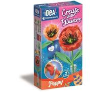 Clementoni – Kit créatif Create Your Flowers Poppy 2 coquelicots papier-crêpe 7 ans Italie 18345
