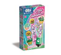Crée tes fluos - Clementoni - Mini atelier des Fluos - Coffret Garden - 2 Surligneurs Fluos inclus et accessoires inclus - Dès 6 ans