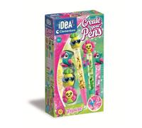 Clementoni - Kit créatif enfant Crée tes stylos Tropical 3 stylos DIY décorations tropicales 6 ans+