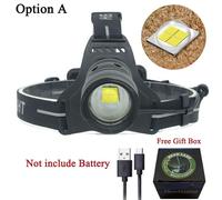 Cree Xhp50 - Lampe Frontale À 3 Ampoules , Lampe Torche Originale À Led 18650, Avec Zoom Avant/Arrière, Au Lithium-Ion