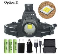 Cree Xhp50 - Lampe Frontale À 3 Ampoules , Lampe Torche Originale À Led 18650, Avec Zoom Avant/Arrière, Au Lithium-Ion