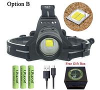 Cree Xhp70.2 - Lampe Frontale À 3 Ampoules , Lampe Torche Originale À Led 18650, Avec Zoom Avant/Arrière, Au Lithium-Ion