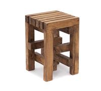 CREEDWOOD Tabouret en Bois Tetris | Bois dacajou, 45 cm | Tabouret pour Plantes, Tabouret pour Fleurs, Table dappoint en Bois Massif, Tabouret en Bois Naturel, de Nuit