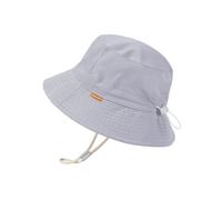 Creekstone Bébé Bob Chapeau de Soleil pour Garçon Fille Tout-Petit Chapeau Seau pour Enfants UPF 50+ Protection Solaire Chapeaux de Plage d'été 0-24M (FR/ES, Âge, 6 Mois, 24 Mois, Gris Pâle)