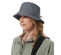 Creekstone Chapeau bob imperméable pour Homme et Femme - Protection UV - UPF50 - Chapeau d'été Pliable - pour la randonnée, la pêche (FR/ES, Alpha/Lettres, Taille Unique, Gris)