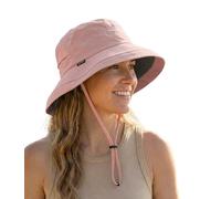 Creekstone Chapeau cloche imperméable pour femme UPF50+ à large bord, pliable, léger, pour randonnée, voyage en plein air, rose, Taille unique