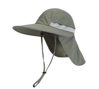 Creekstone Chapeau de Soleil pour Bébé Enfant avec Rabat de Cou, UPF 50+, Large Bord pour Plage d'été, Trou pour Queue de Cheval, Tout-Petits Filles Garçons (FR/ES, Âge, 2 Ans, 4 Ans, Vert)