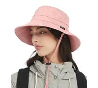Creekstone Femme Bob Chapeau de Pluie imperméable, Chapeau Souple de Soleil Anti-UV UPF50+, d'été Pliable pour Homme Randonnée, Voyage (FR/ES, Alpha/lettres, Taille unique, Rose)