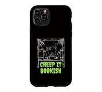 Creep It Bookish Librarian Cat Bookworm Halloween Coque pour iPhone 11 Pro
