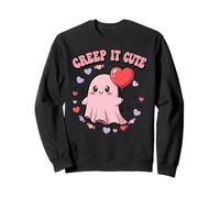 Creep It Cute Kawaii Fantôme Drôle Halloween Saint-Valentin Sweatshirt