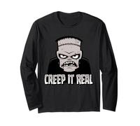 Creep It Real Classic Horror Monster Halloween Humour Design Manche Longue