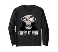 Creep It Real Classic Horror Vampire Halloween Humour Design Manche Longue