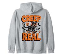 Creep It Real Halloween Cat Skateboard Costume Effrayant Amusant Sweat à Capuche