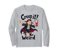 Creep It Weird Halloween Vampire Manche Longue