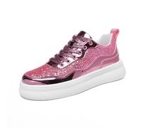 Creepers Homme Chaussures décontractées à Plateforme et Bout Rond élégantes pour Un Confort Optimal.Chaussures Modernes du Quotidien avec Une Finition Brillante et Un Charme irrésistible.