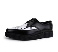 Creepers Rockabilly de T.U.K - Pointed Creeper Tie - EU41 à EU45 - pour Homme - noir/blanc EU 43