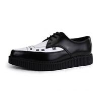 Creepers Rockabilly de T.U.K - Pointed Creeper Tie - EU41 à EU45 - pour Homme - noir/blanc EU 44