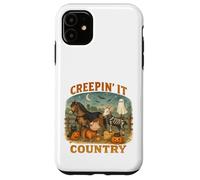 Creepin’ It Country Cute Farm Halloween Animals Coque pour iPhone 11