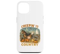 Creepin’ It Country Cute Farm Halloween Animals Coque pour iPhone 13