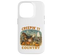 Creepin’ It Country Cute Farm Halloween Animals Coque pour iPhone 14 Pro