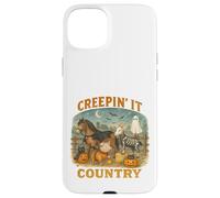 Creepin’ It Country Cute Farm Halloween Animals Coque pour iPhone 15 Plus