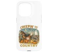 Creepin’ It Country Cute Farm Halloween Animals Coque pour iPhone 15 Pro