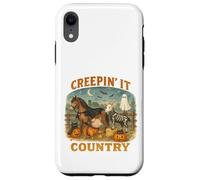 Creepin’ It Country Cute Farm Halloween Animals Coque pour iPhone XR