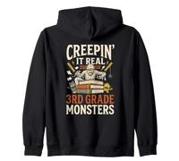 Creepin It Real avec Mes Monstres de 3e année, Maman, Halloween Sweat à Capuche