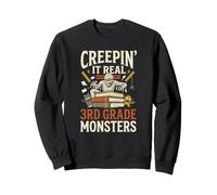 Creepin It Real avec Mes Monstres de 3e année, Maman, Halloween Sweatshirt