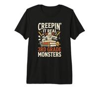 Creepin It Real avec Mes Monstres de 3e année, Maman, Halloween T-Shirt Haut de Gamme
