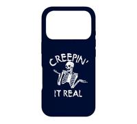 Creepin It Real Halloween Costume Squelette de Jeu de Mots Halloween Coque pour iPhone 17 Pro