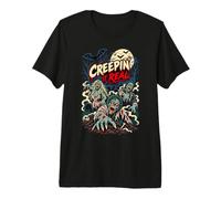 Creepin' It Real Zombie Halloween T-Shirt Haut de Gamme