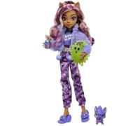 Creepover Party Monster High - Coffret Soirée Pyjama Clawd Wolf - Poupée - 4 Ans Et +