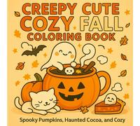 Creepy Cute Cozy Fall Coloring Book: Spooky Pumpkins, Haunted Cocoa, Ghosts in Sweaters, Autumn Leaves, and Cozy Cute Self-Care Scenes for Teens & Adults to Relax and Enjoy Fall