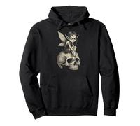 Creepy Cute Fairy Sitting On A Skull Sweat à Capuche