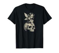 Creepy Cute Fairy Sitting On A Skull T-Shirt