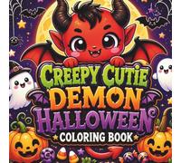 Creepy Cutie Demon Halloween Coloring Book: Bold & Easy Cute Spooky Coloring Pages for Kids, Teens, and Adults