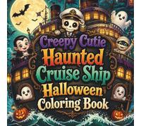 Creepy Cutie Haunted Cruise Ship Halloween Coloring Book: 50 Cute and Spooky Halloween Coloring Pages Featuring Creepy Creatures and Haunted Fun at Sea for Adults, Teens and Kids