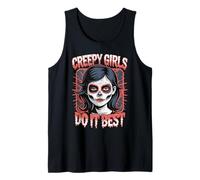 Creepy Girls Do It Best Sugar Skull Halloween Horreur Horreur Débardeur