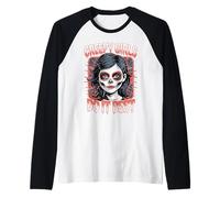 Creepy Girls Do It Best Sugar Skull Halloween Horreur Horreur Manche Raglan